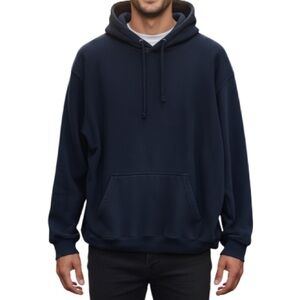 Hiker Sports Men’s Double Layer Pullover Hoodie Black Waffle Knit Lining Size XL